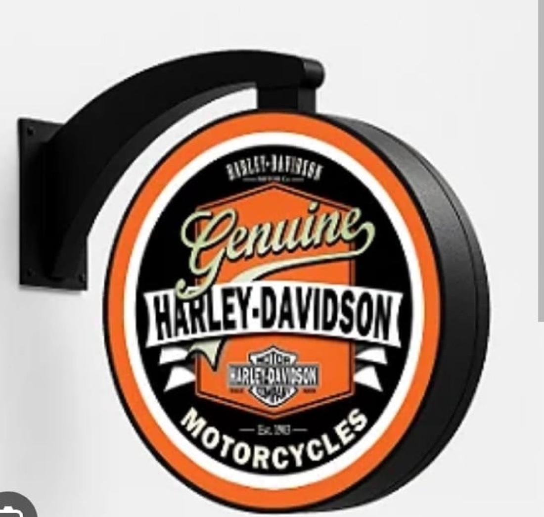 Harley-Davidson Genuine - Aviso de bandera giratorio