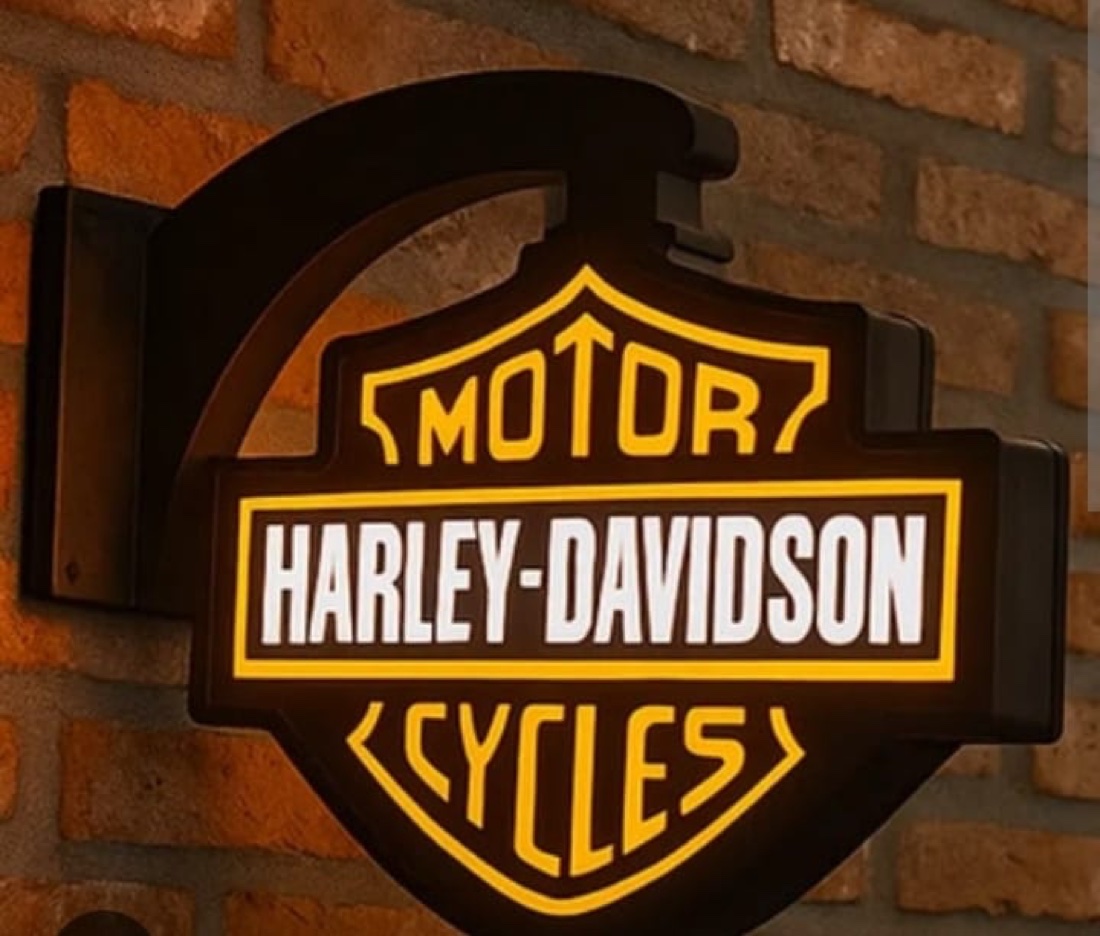 Harley-Davidson Motorcycles - Letra LED de pared