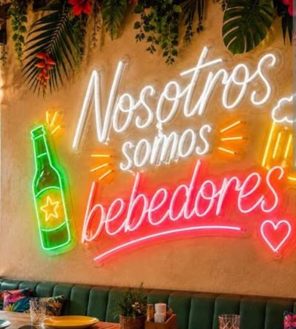Nosotros somos bebedores - Neón flex decorativo