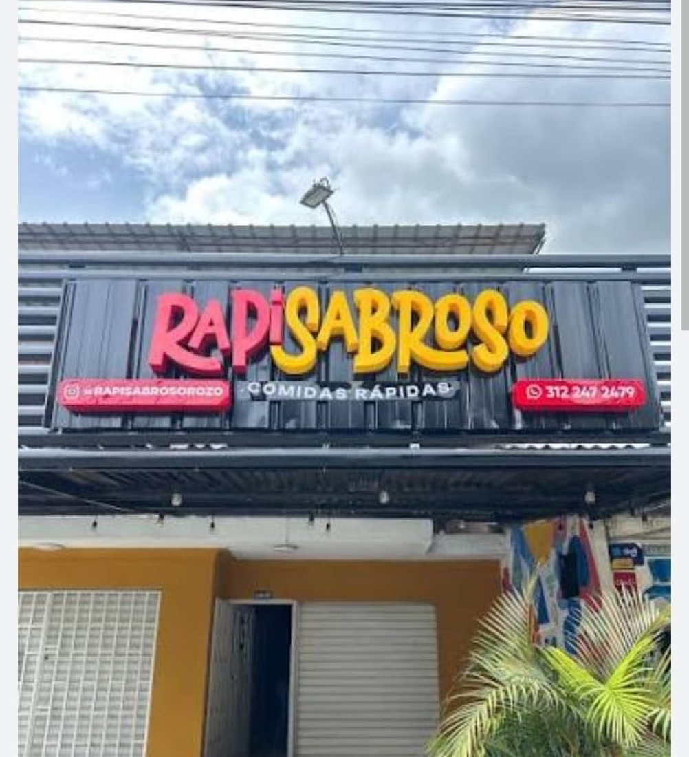 RapiSabroso - Letras corpóreas de fachada